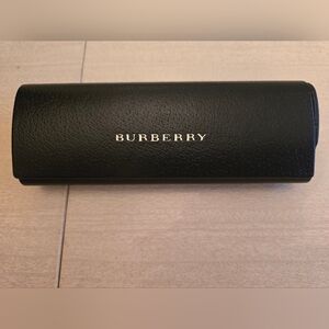 Burberry Black Leather Glasses Case